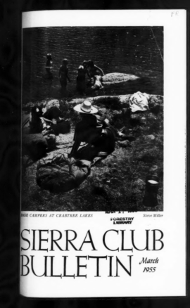 Sierra Club Bulletin 1955 Vol 40 No 3 March cover